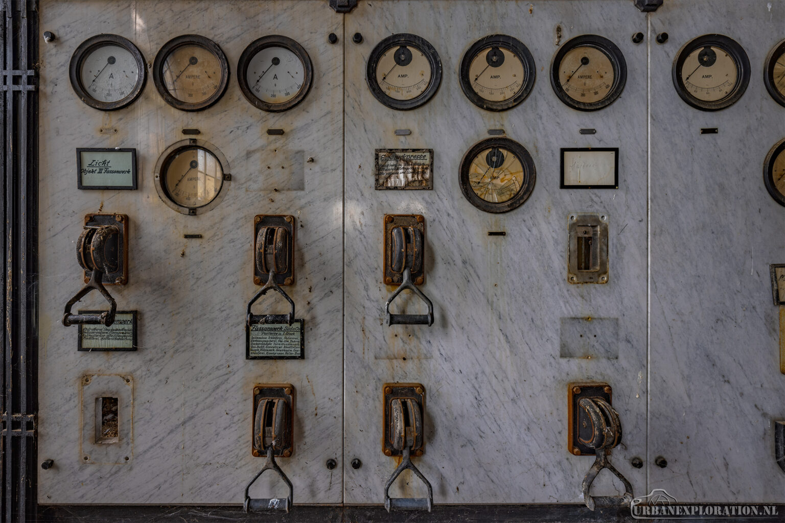 Abandoned turbine hall photographed during urban exploration