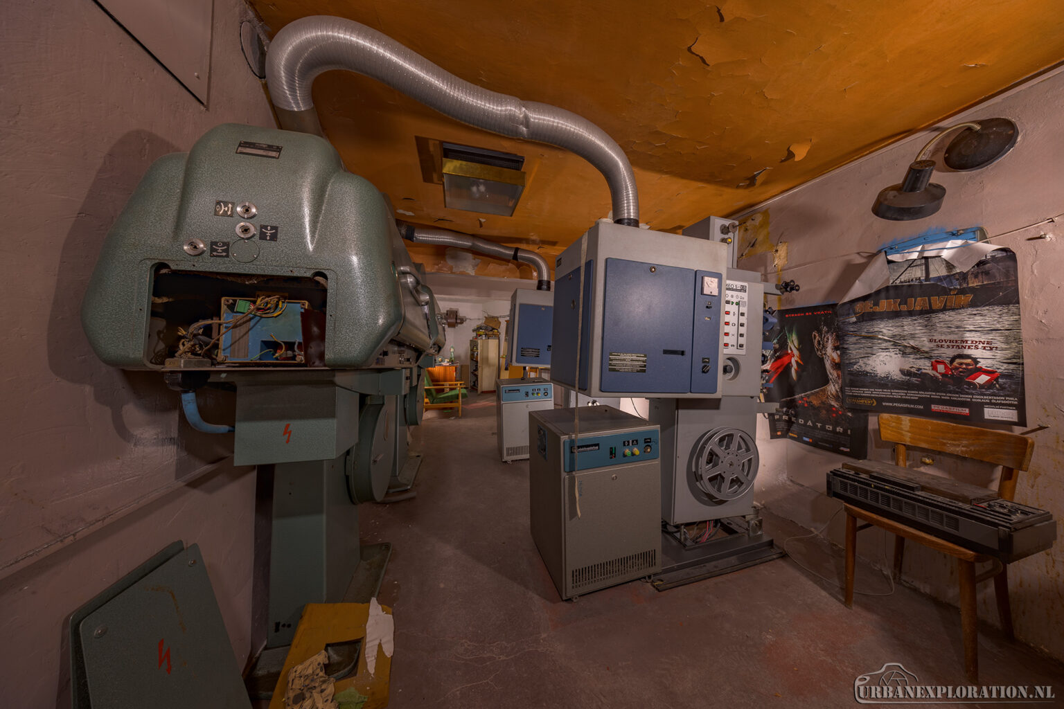 Abandoned cinema in the Czech Republic photographed during urban exploration