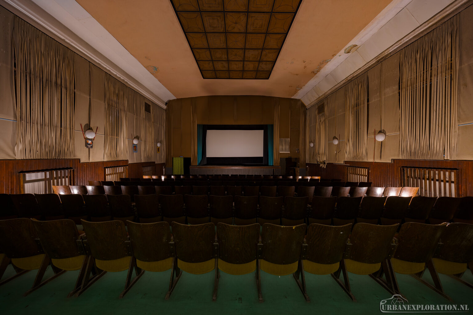 Abandoned cinema in the Czech Republic photographed during urban exploration