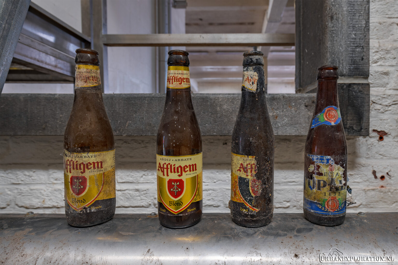 Interior of an abandoned brewery photographed during urban exploration