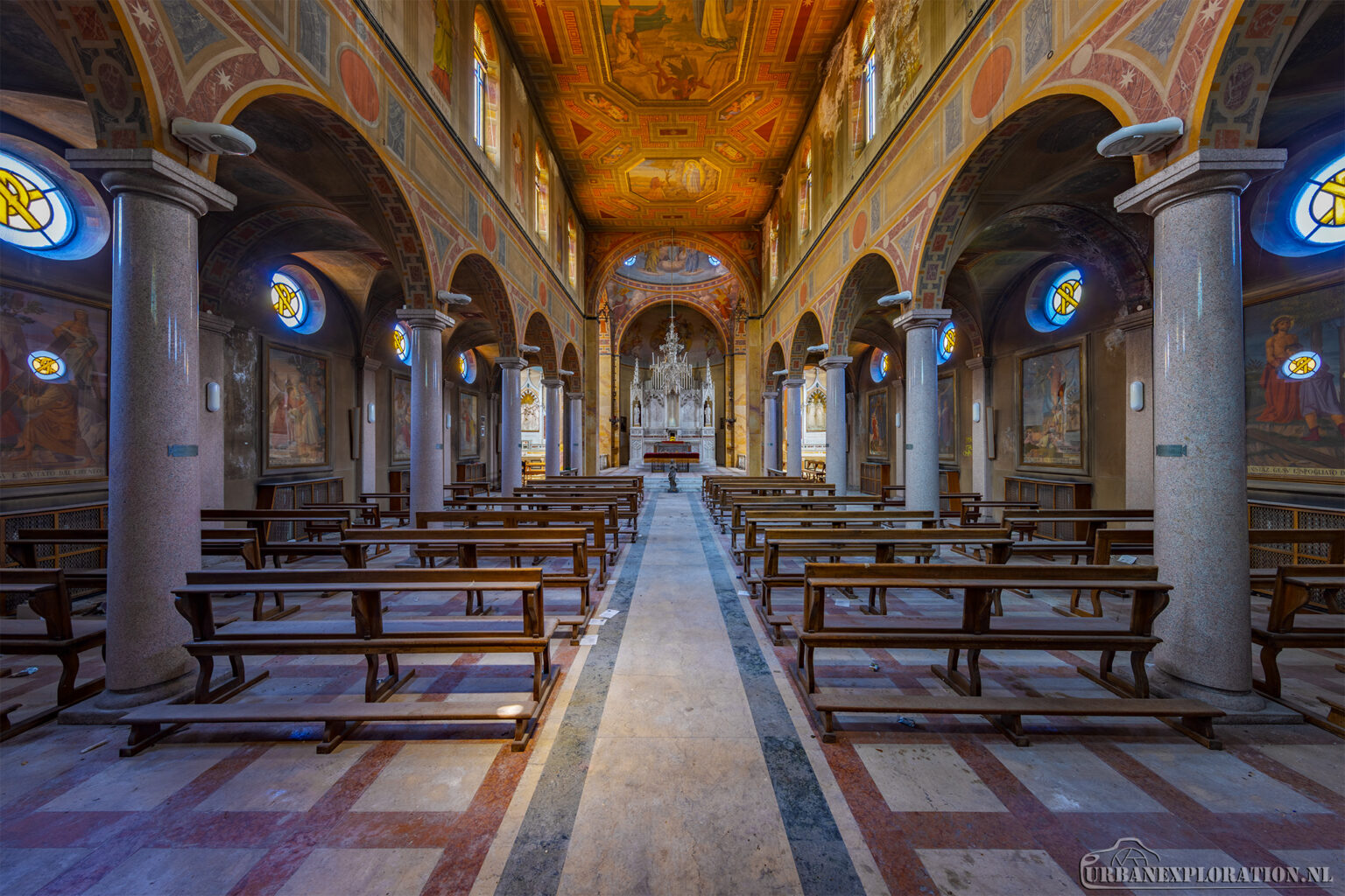Abandoned hospital church in Italy photographed during urban exploration