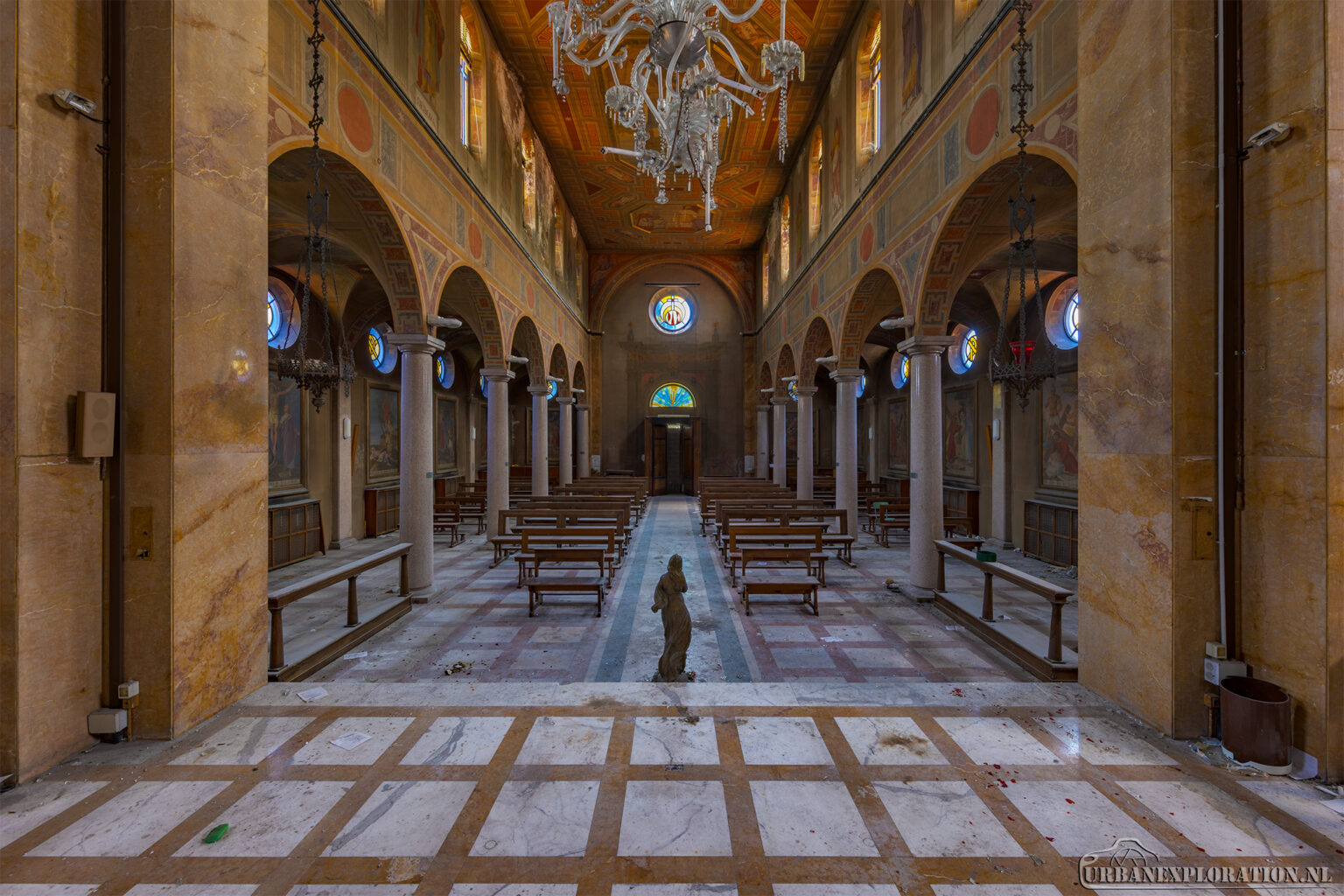 Abandoned hospital church in Italy photographed during urban exploration